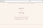 "Leaf Print" - Wedding Website in Rust by Katharine Watson - Desktop Design