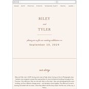 "Leaf Print" - Wedding Website in Rust by Katharine Watson - Mobile Layout