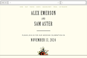 "Vintage Garden Invite" - Wedding Website in Vintage Beige by Alisa Wismer - Desktop Design
