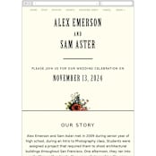 "Vintage Garden Invite" - Wedding Website in Vintage Beige by Alisa Wismer - Mobile Layout