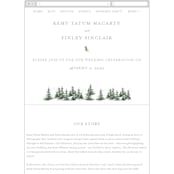 "On the Slopes" - Wedding Website in Fog by Mere Paper - Guest Management