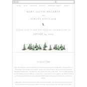"On the Slopes" - Wedding Website in Fog by Mere Paper - Mobile Layout