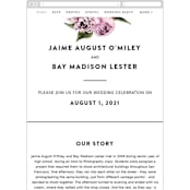 "Peony" - Wedding Website in Ice Mist by Cass Loh - Mobile Layout