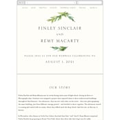 "Simple Pine Branches" - Wedding Website in Vanilla by Mere Paper - Guest Management