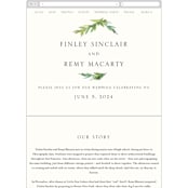 "Simple Pine Branches" - Wedding Website in Vanilla by Mere Paper - Mobile Layout