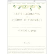 "Southern Garden" - Wedding Website in Moss by Lori Wemple - Guest Management