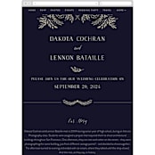 "Wedding Enchantment" - Wedding Website in Midnight by Chris Griffith - Mobile Layout