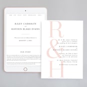 "over and over" - Wedding Website in Soft Peach by Lea Delaveris - Match Your Stationery