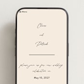 "Script and Monogram" - Wedding Website in Sand by Carolyn MacLaren - Mobile Layout