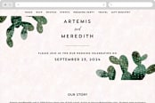 "Cacti" - Wedding Website in Rose Crystal by Cass Loh - Desktop Design