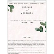 "Cacti" - Wedding Website in Rose Crystal by Cass Loh - Guest Management