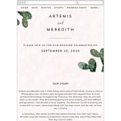 "Cacti" - Wedding Website in Rose Crystal by Cass Loh - Mobile Layout