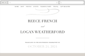 "Classical" - Wedding Website in Taupe by Jessica Williams - Desktop Design