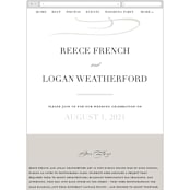 "Classical" - Wedding Website in Taupe by Jessica Williams - Guest Management