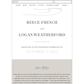 "Classical" - Wedding Website in Taupe by Jessica Williams - Mobile Layout