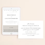 "Classical" - Wedding Website in Taupe by Jessica Williams - Match Your Stationery