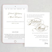 "Flourish" - Wedding Website in Antique by Jennifer Postorino - Match Your Stationery