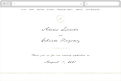 "Monogram Circle Stamp" - Wedding Website in Antique White by fatfatin - Desktop Design