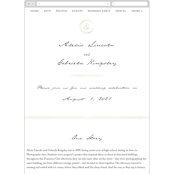 "Monogram Circle Stamp" - Wedding Website in Antique White by fatfatin - Guest Management
