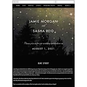 "Starry, Starry Night" - Wedding Website in Shadow by Elly - Guest Management
