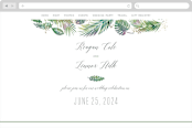 "Tropical Foliage" - Wedding Website in Fern by Hooray Creative - Desktop Design