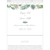 "Tropical Foliage" - Wedding Website in Fern by Hooray Creative - Mobile Layout