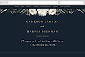 "Peonies & Berries" - Wedding Website in Winter White by Susan Moyal - Desktop Design