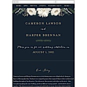 "Peonies & Berries" - Wedding Website in Winter White by Susan Moyal - Guest Management