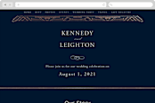 "Opulent Border" - Wedding Website in Navy by Hooray Creative - Desktop Design