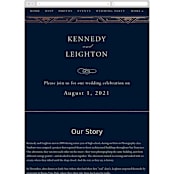 "Opulent Border" - Wedding Website in Navy by Hooray Creative - Mobile Layout