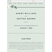 "Botanical Name Plate" - Wedding Website in Sage by Shiny Penny Studio - Mobile Layout