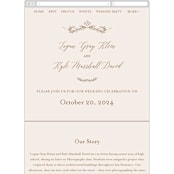 "Classic Crest" - Wedding Website in Antique by Kristen Smith - Mobile Layout