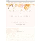 "Garden" - Wedding Website in Peach by Lori Wemple - Guest Management