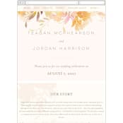 "Garden" - Wedding Website in Peach by Lori Wemple - Mobile Layout