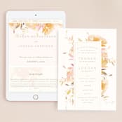 "Garden" - Wedding Website in Peach by Lori Wemple - Match Your Stationery