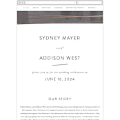 "Geo Chic" - Wedding Website in Charcoal by Hooray Creative - Mobile Layout