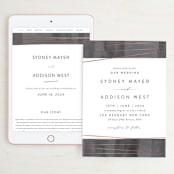 "Geo Chic" - Wedding Website in Charcoal by Hooray Creative - Match Your Stationery