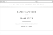 "Gilded Frame" - Wedding Website in Snow by Stacey Meacham - Desktop Design