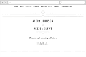 "Framed Deco Elegance" - Wedding Website in Classic White by Kelly Schmidt - Desktop Design