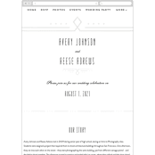 "Framed Deco Elegance" - Wedding Website in Classic White by Kelly Schmidt - Guest Management