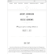 "Framed Deco Elegance" - Wedding Website in Classic White by Kelly Schmidt - Mobile Layout