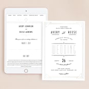 "Framed Deco Elegance" - Wedding Website in Classic White by Kelly Schmidt - Match Your Stationery