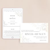 "Beloved" - Wedding Website in Snow by Design Lotus - Match Your Stationery