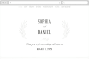 "Gilded Leaves" - Wedding Website in Classic White by Kelly Schmidt - Desktop Design