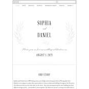 "Gilded Leaves" - Wedding Website in Classic White by Kelly Schmidt - Mobile Layout