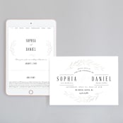 "Gilded Leaves" - Wedding Website in Classic White by Kelly Schmidt - Match Your Stationery