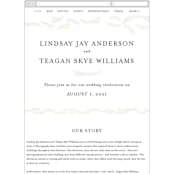 "Little Wreath" - Wedding Website in Pearl by Phrosné Barwood - Guest Management