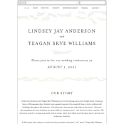 "Little Wreath" - Wedding Website in Pearl by Phrosné Barwood - Mobile Layout