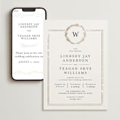 "Little Wreath" - Wedding Website in Pearl by Phrosné Barwood - Match Your Stationery