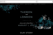 "Midnight Garden" - Wedding Website in Midnight by Lori Wemple - Desktop Design